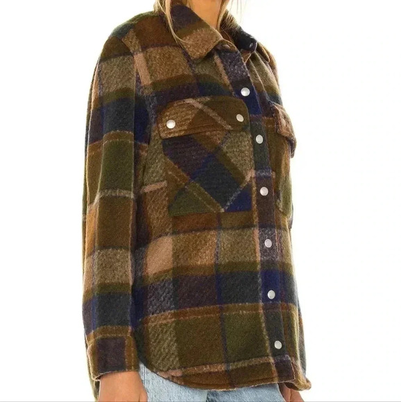 Blank NYC Flannel Shacket NWOT Womens Size Large Shacket - Picture 2 of 7